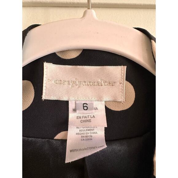 Anthropologie Corey Lynn Calter Polka Dot Blazer Size 6 - Picture 5 of 6